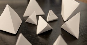 pyramides en origami